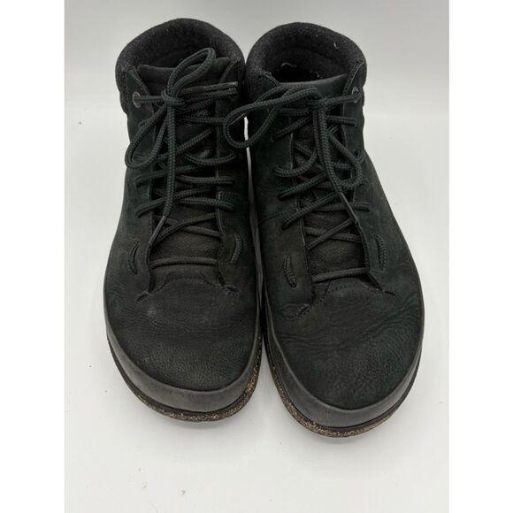 Birkenstock Honnef high black nubuck leather ankle boot men’s 10 casual lace up main image 4